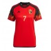 Belgien Kevin De Bruyne #7 Hjemmebanetrøje Dame VM 2022 Kortærmet